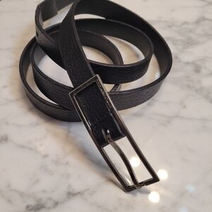 Saint Laurent Black Thin Leather Belt Size 90 **READ DETAILS**